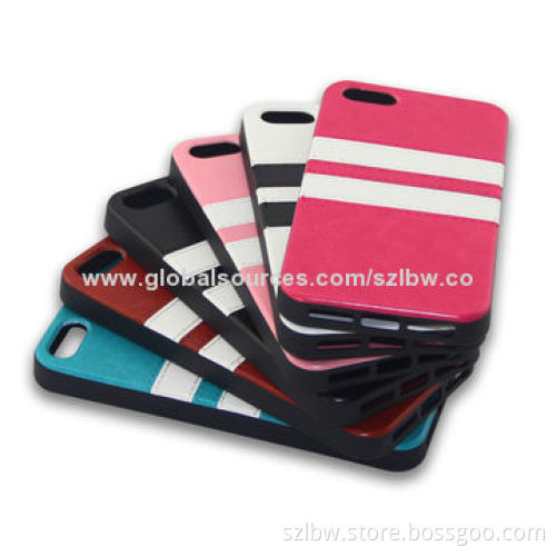 Crazy Horse Leather Coated TPU Case for iPhone 5 with Lightweight and Slim
